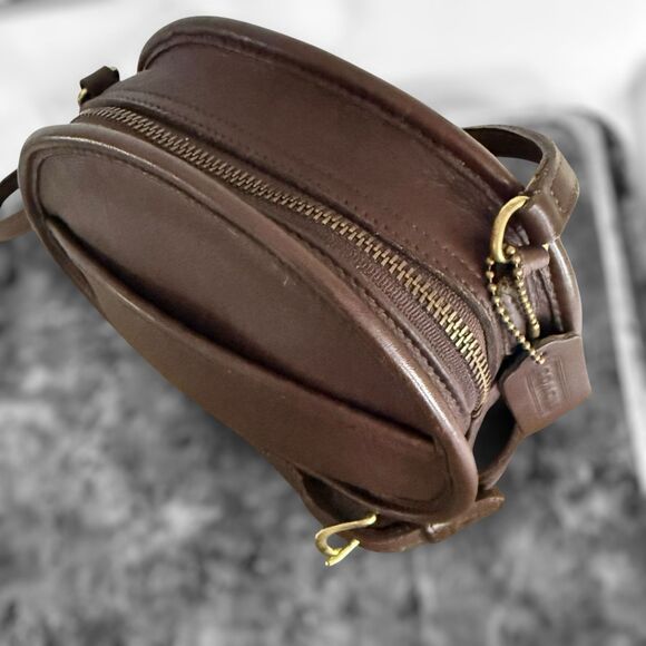 Vintage Coach 9982 Mahogany Canteen Round Crossbody Shoulder Bag - Picture 5 of 16
